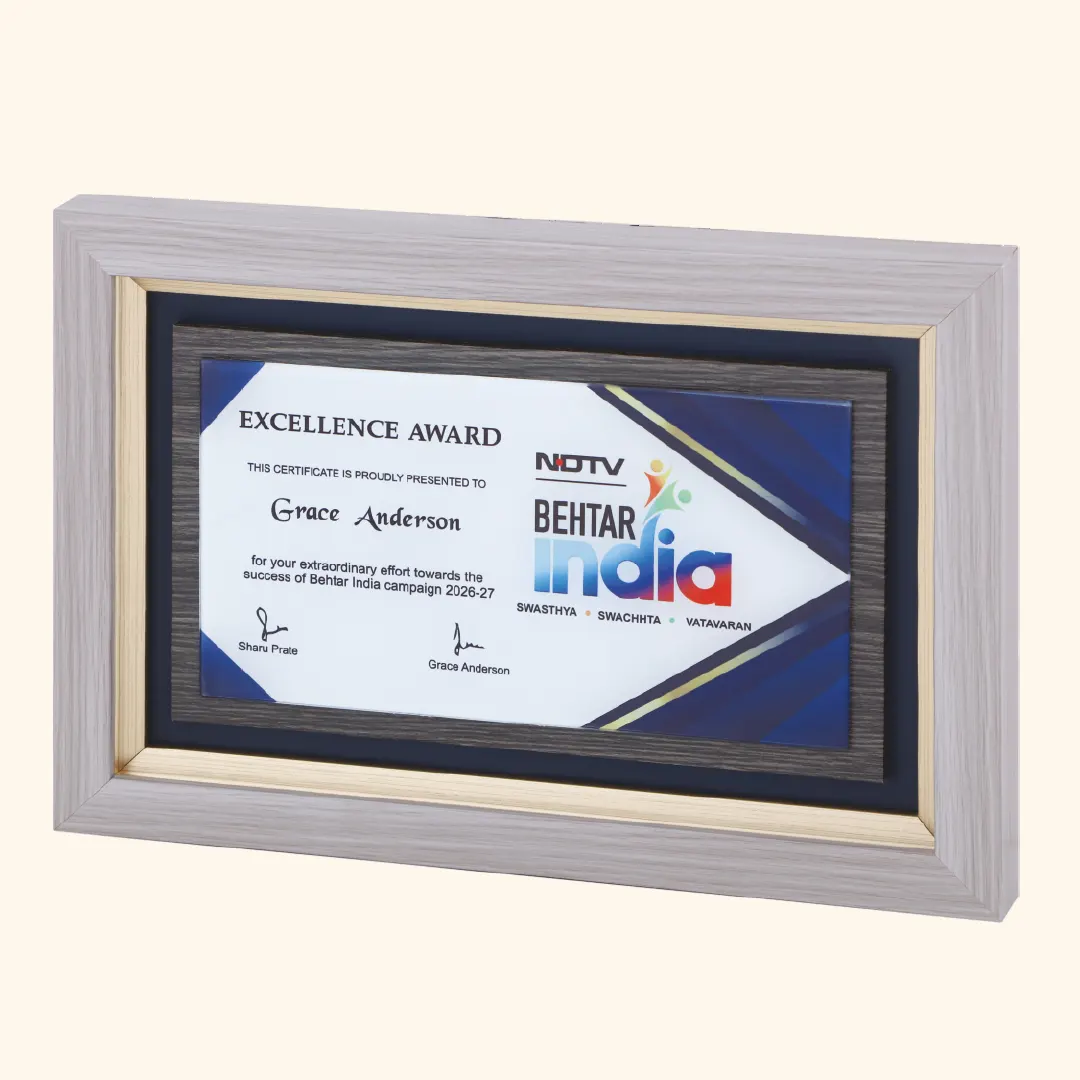 NDTV BEHTAR INDIA- PI 26 - 2060 (10" × 12.5") — WOOD & GLASS